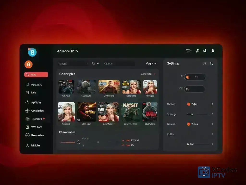 Dashboard showing XCodes IPTV advanced features