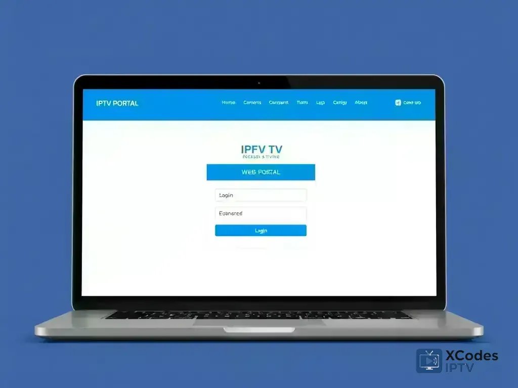 XCodes IPTV web portal login interface