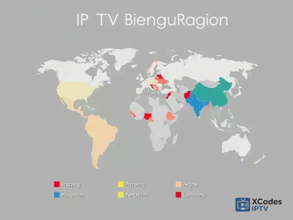World map showing IPTV regulations by region